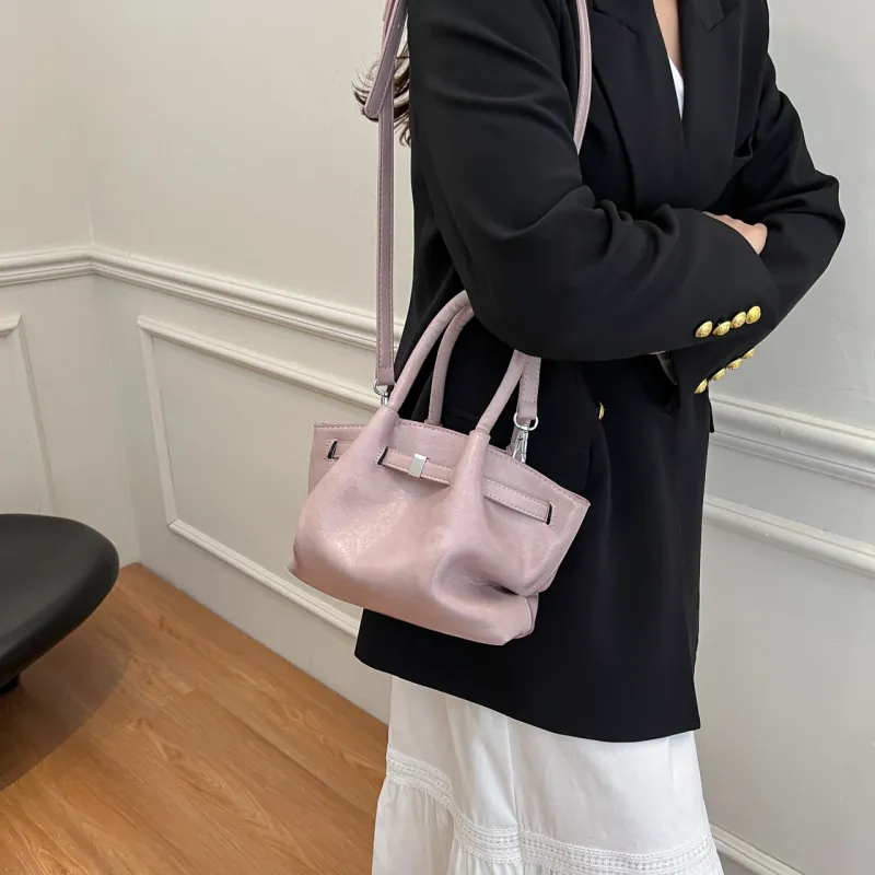 Yalu PU Shoulder Bag, Crossbody Bag, Handbag Women's Pink/White/Black-4