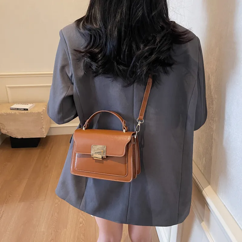 Yalu PU Handbag Women's Black/Ecru/Brown/Blue-20