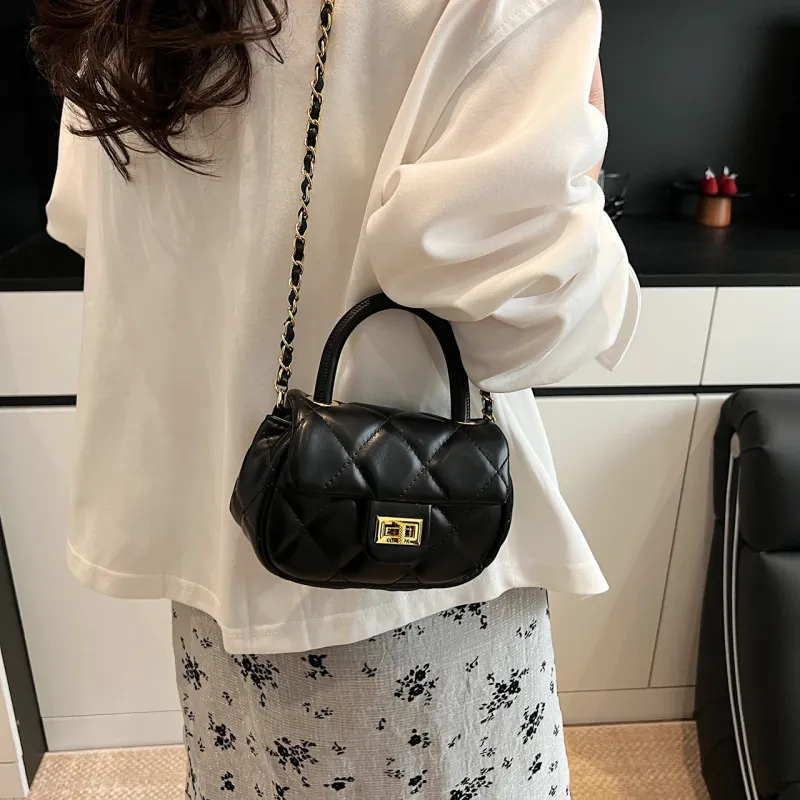 Yalu PU One Shoulder Handbag Women's Black/Blue/Ecru/Pink-4
