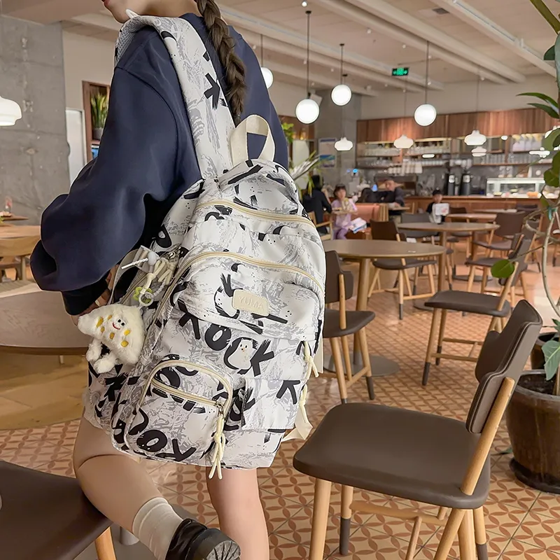 Yalu Nylon Backpack Unisex Multicolor-1