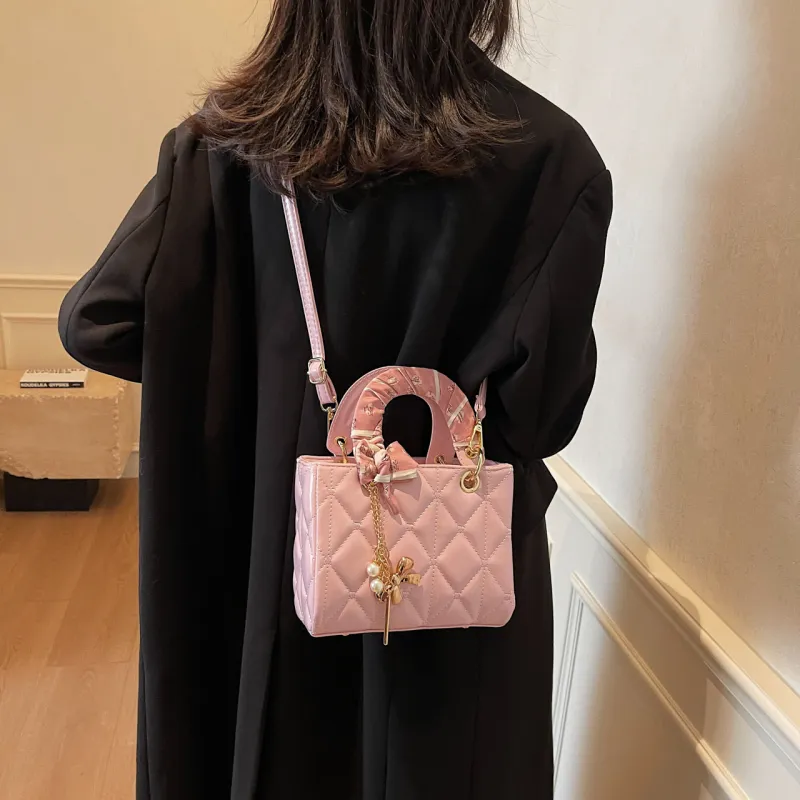 Yalu PU Shoulder Bag, Crossbody Bag, Handbag Regular Women's Black/Ecru/Pink/Burgundy-20