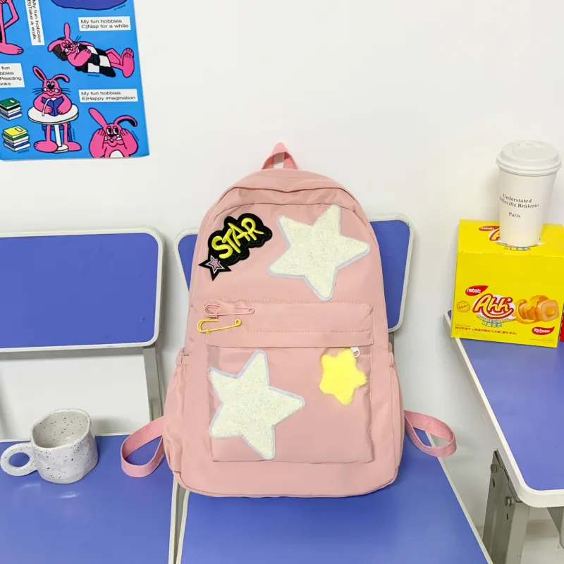 Yalu Nylon Backpack Women's Yellow/Green/Pink-14