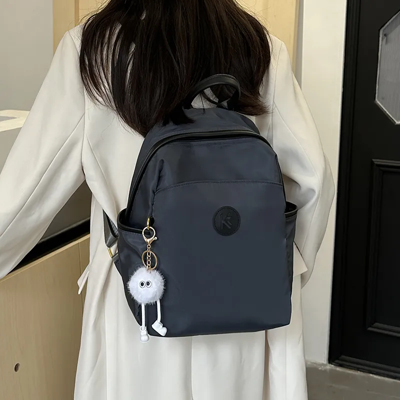 Yalu Nylon Backpack Unisex Ecru/Black Gray/Khaki-13