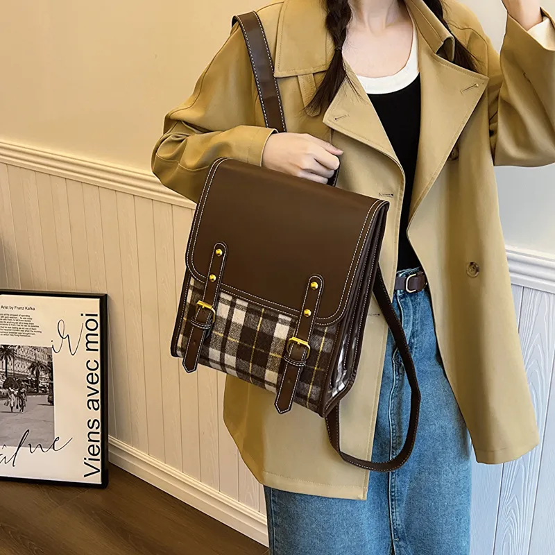 Yalu PU Backpack Women's Brown/Coffee-10