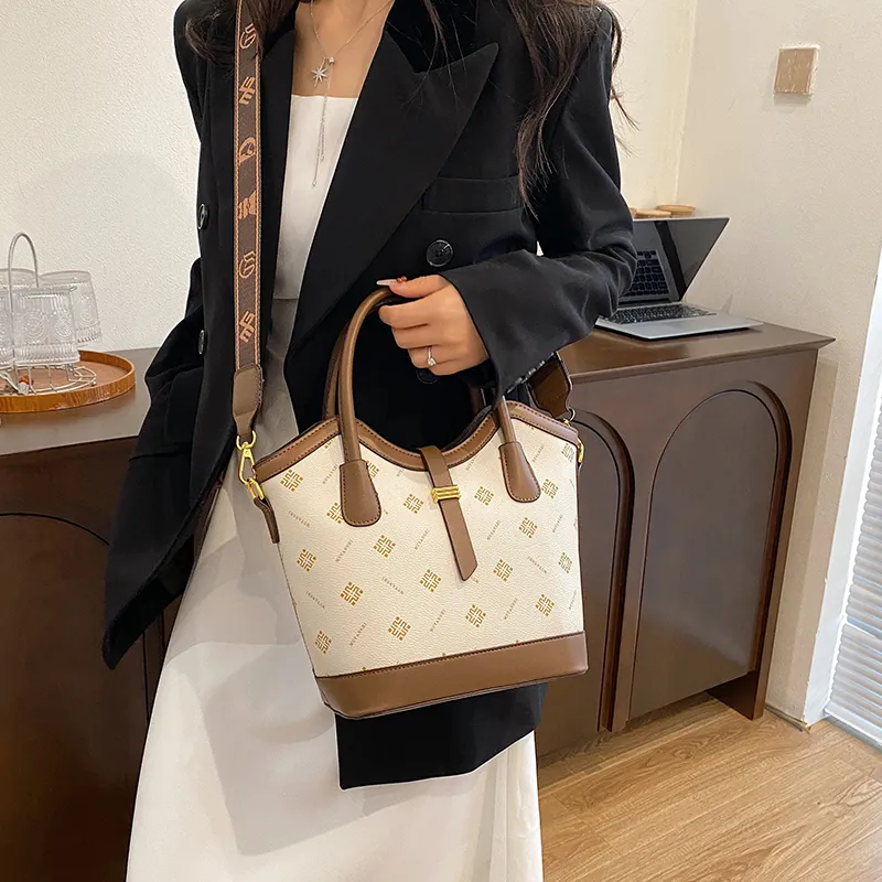 Yalu PU Handbag Regular Women's White/Yellow/Brown-5