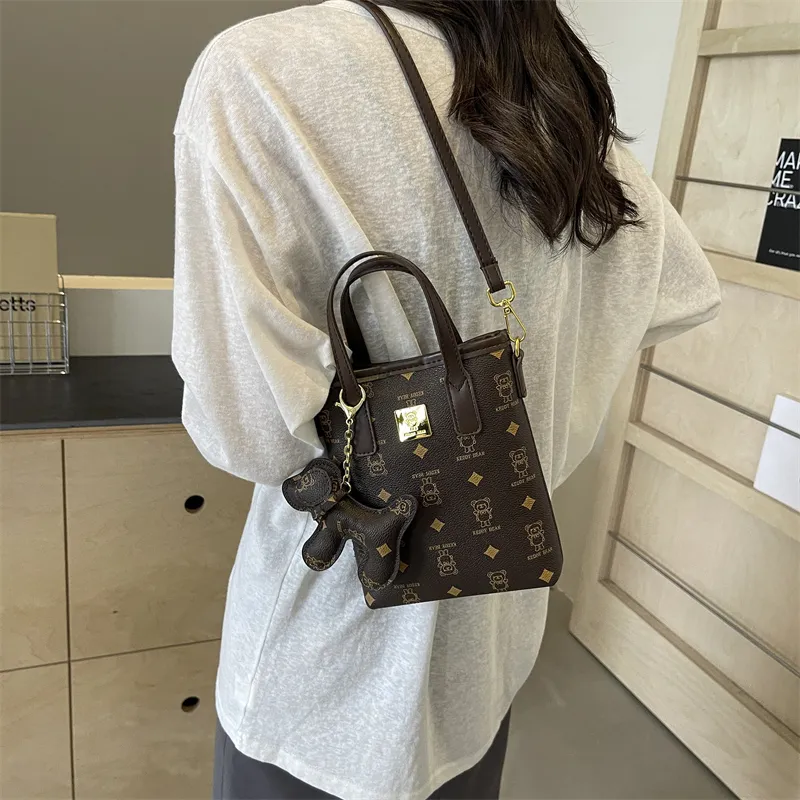 Yalu PU One Shoulder Handbag Women's Ecru/Pink/Brown/Coffee-26