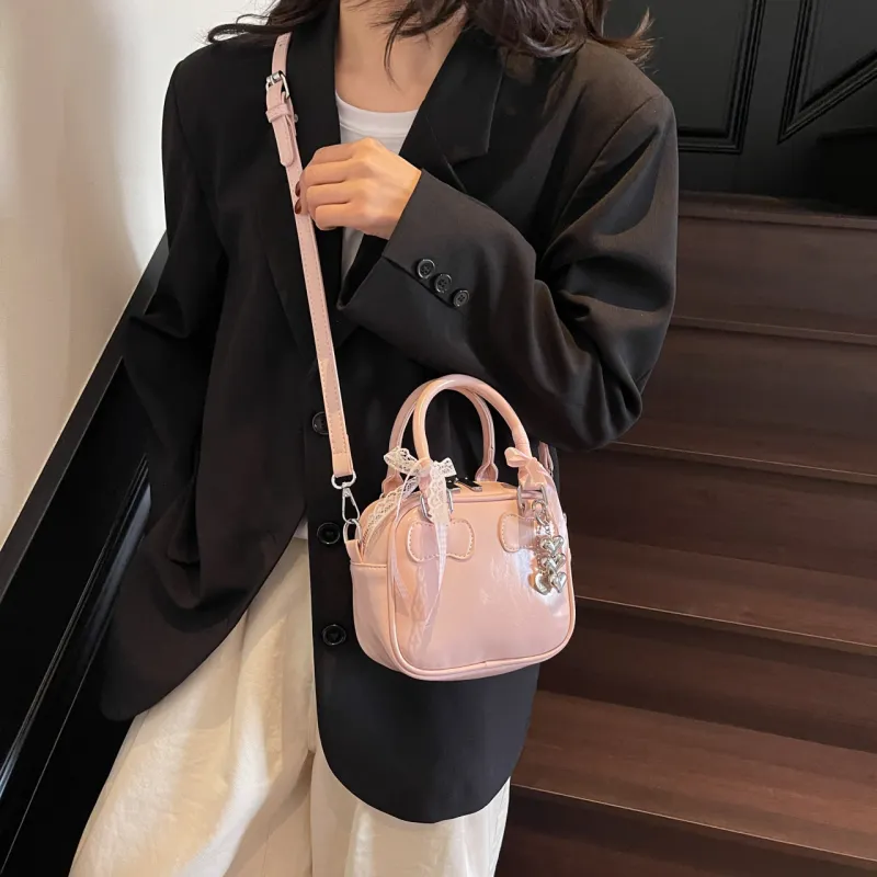 Yalu PU One Shoulder Handbags Women's Black/Pink/Ecru/Red/Blue-12