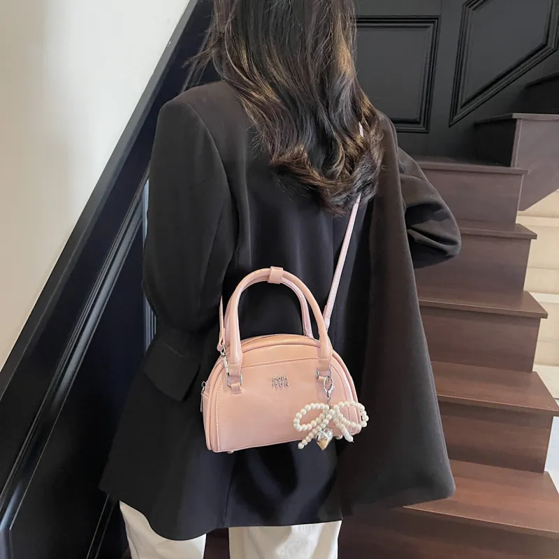Yalu PU One Shoulder Handbag Women's Black/White/Pink/Blue-19