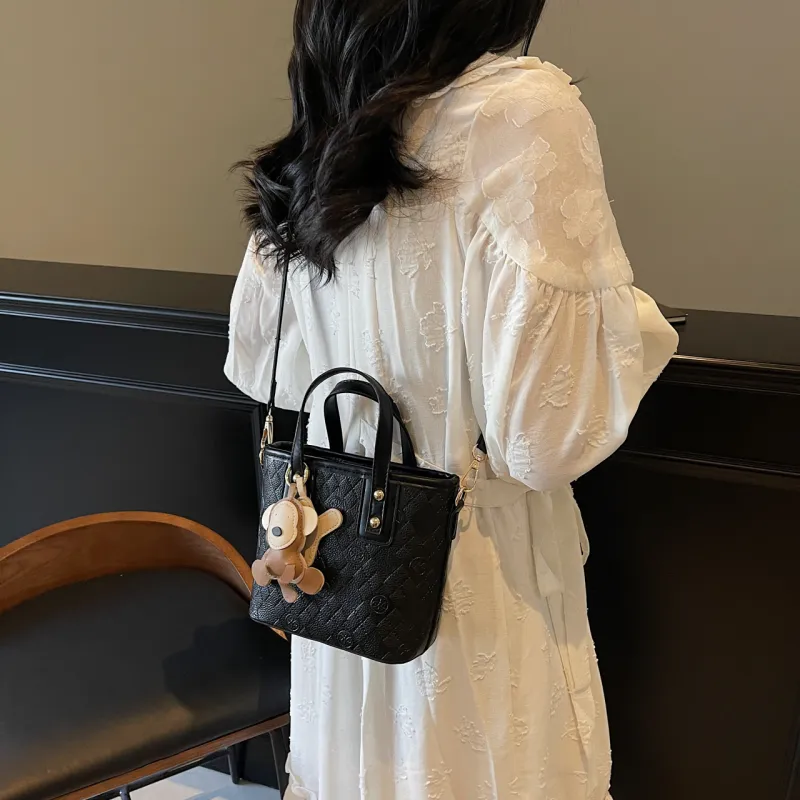 Yalu PU Handbag, Shoulder Bag, Crossbody Bag Women's Black/White & Brown/White & Coffee-5