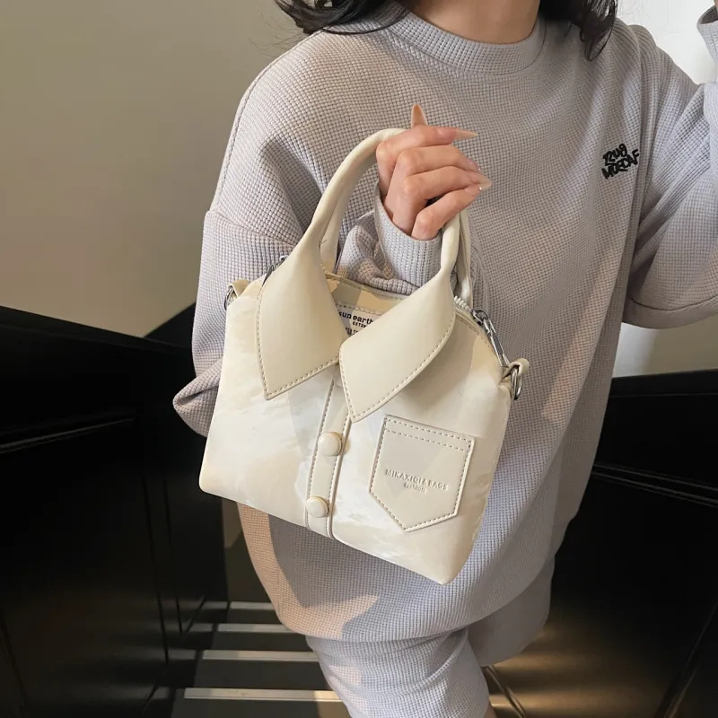 Yalu PU Handbag, Shoulder Bag, Crossbody Bag Regular Women's Black/Ecru/Pink/Silver/White Khaki-12