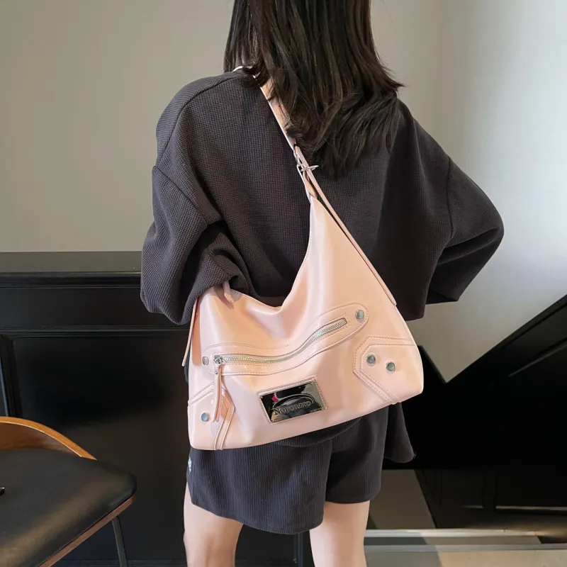 Yalu PU Shoulder Bag, Handbag, Crossbody Bag Regular Women's Black/Ecru/Burgundy/Pink-27