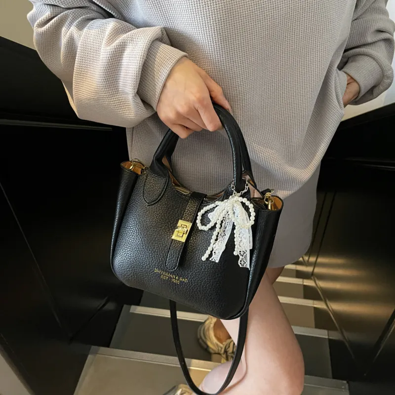 Yalu PU Shoulder Bag, Crossbody Bag, Handbag Women's Black/Ecru/Pink/Blue-6