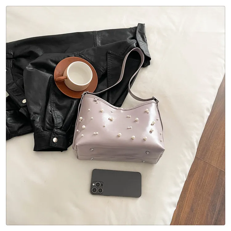 Yalu PU Underarm Shoulder Bag Women's White/Pink/Black/Light Purple-20
