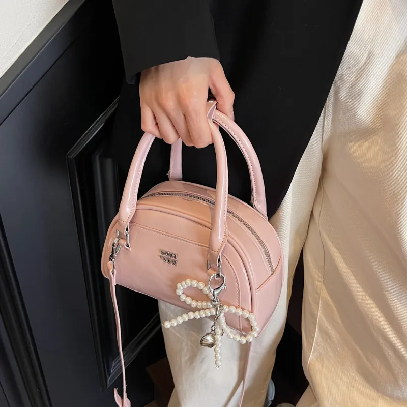 Yalu PU One Shoulder Handbag Women's Black/White/Pink/Blue-17