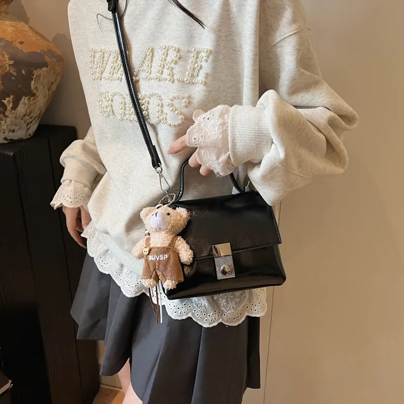 Yalu PU Handbag, Shoulder Bag, Crossbody Bag Regular Women's Black/Light Pink/White/Light Yellow-3