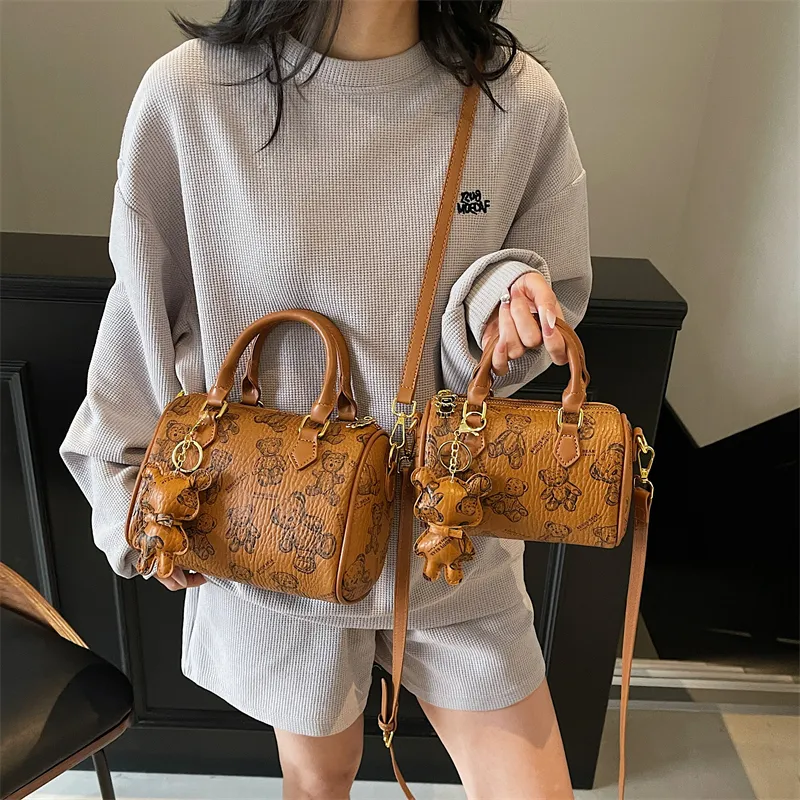 Yalu PU One Shoulder Handbag Women's White/Black/Pink/Brown-25