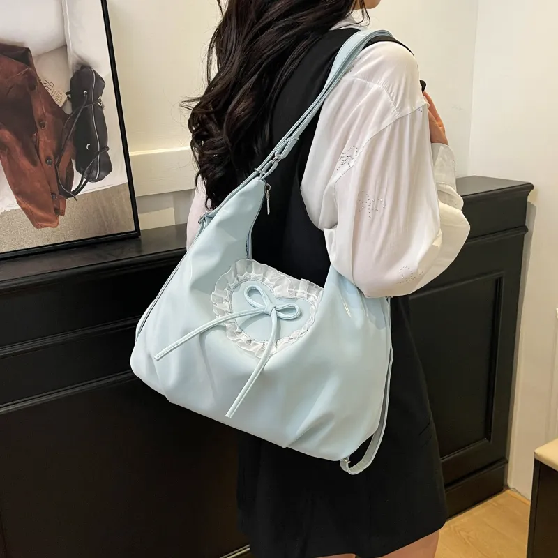 Yalu PU Backpack Shoulder Bag Regular Women's Black/Blue/Pink-8