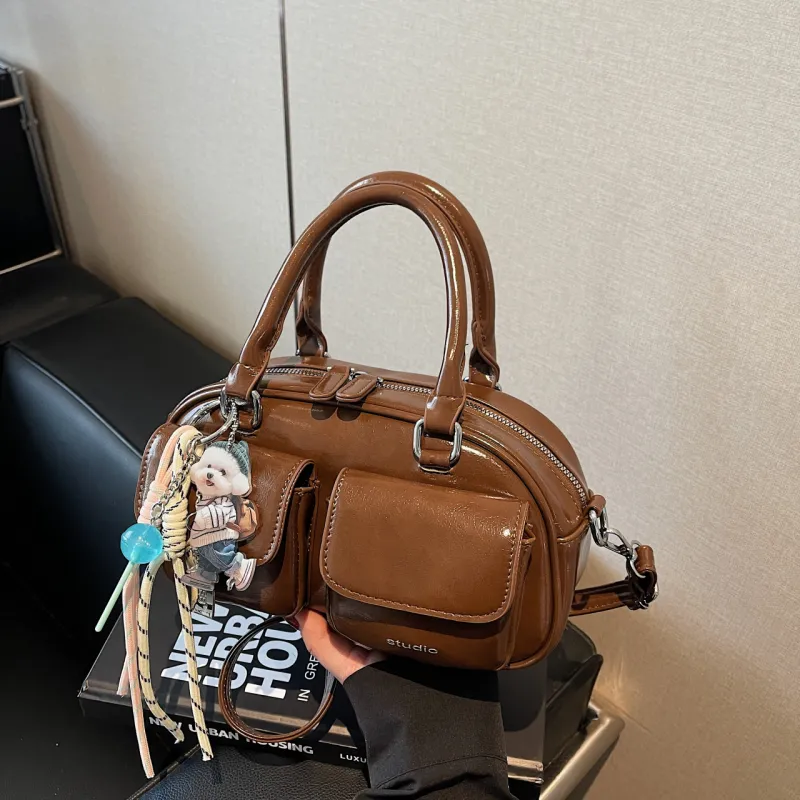 Yalu PU Handbag, Shoulder Bag, Crossbody Bag Regular Women's Pink/Coffee/Beige Gray/Ecru/Black-9