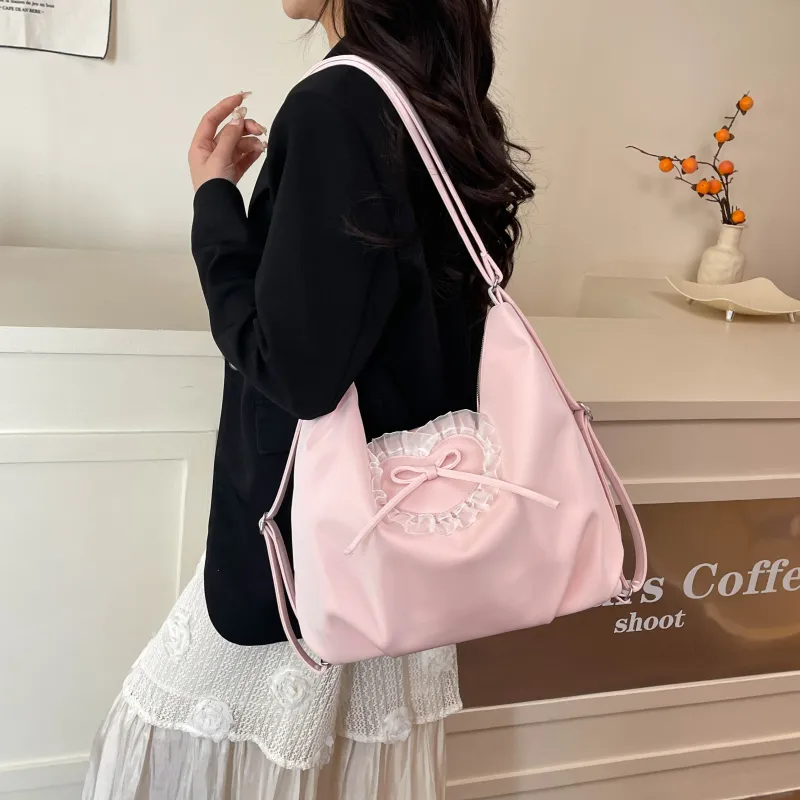 Yalu PU Backpack Shoulder Bag Regular Women's Black/Blue/Pink-15