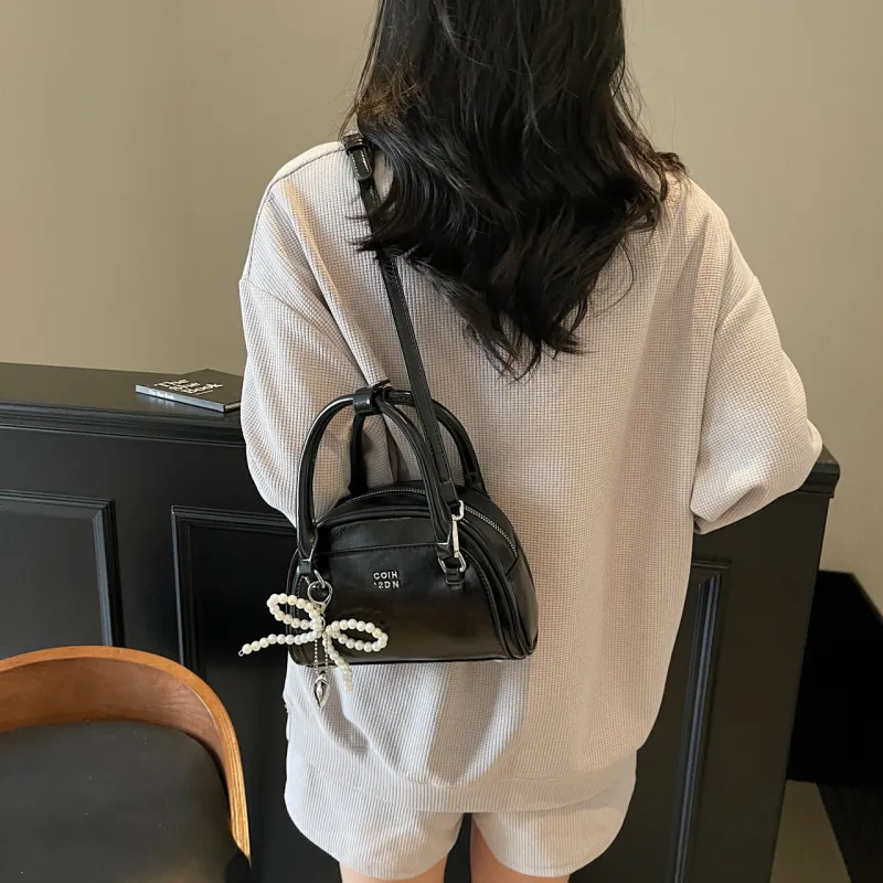Yalu PU One Shoulder Handbag Women's Black/White/Pink/Blue-3