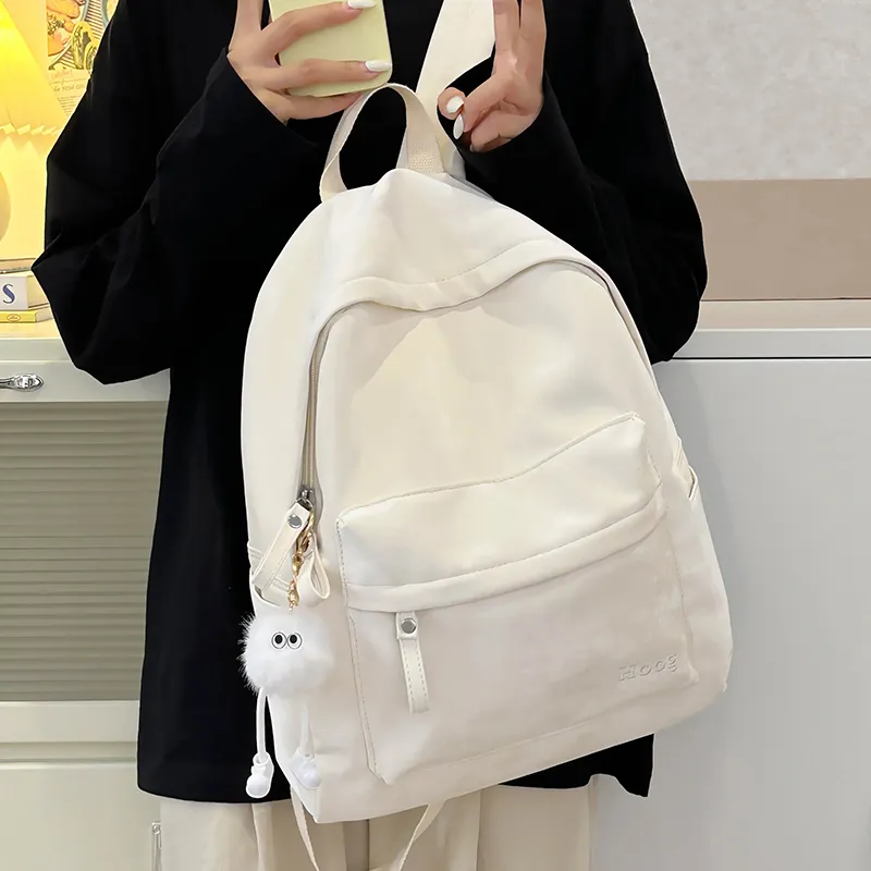 Yalu PU Backpack Regular Unisex White/Silver/Black/Blue/Pink-34