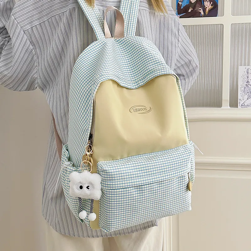 Yalu Nylon Backpack Women's Pink/Blue/Black/Yellow/Green-18