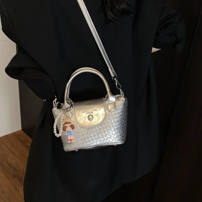 Yalu PU Handbag Regular Women's Light Blue/Yellow/Black/Silver/Ecru-24