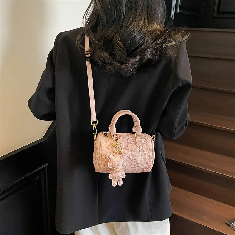 Yalu PU One Shoulder Handbag Women's White/Black/Pink/Brown-20