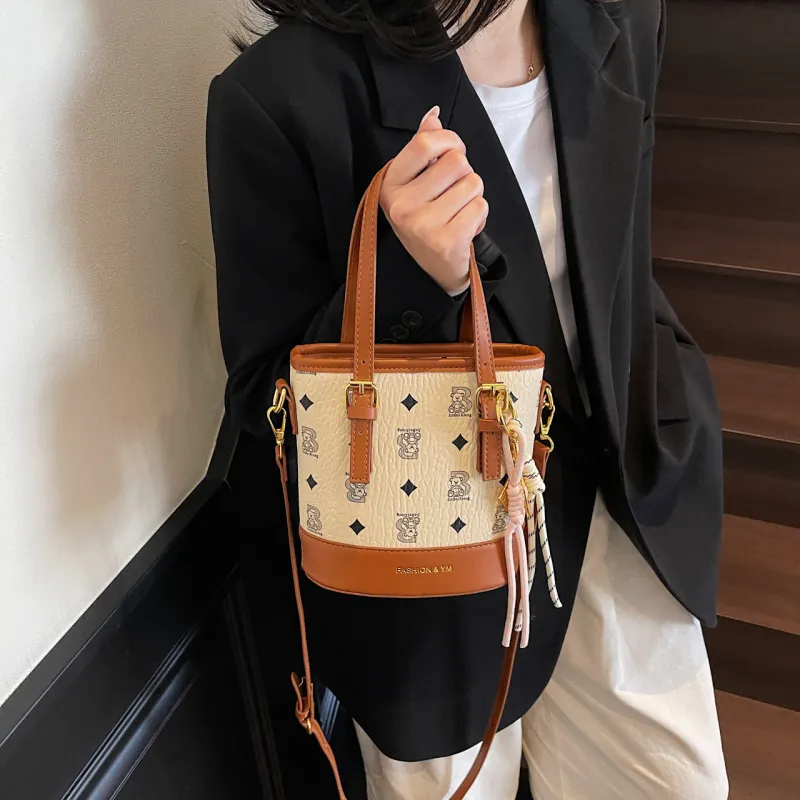 Yalu PU Shoulder Bag, Crossbody Bag, Handbag Women's Black/Ecru/Pink/Brown/Coffee-13