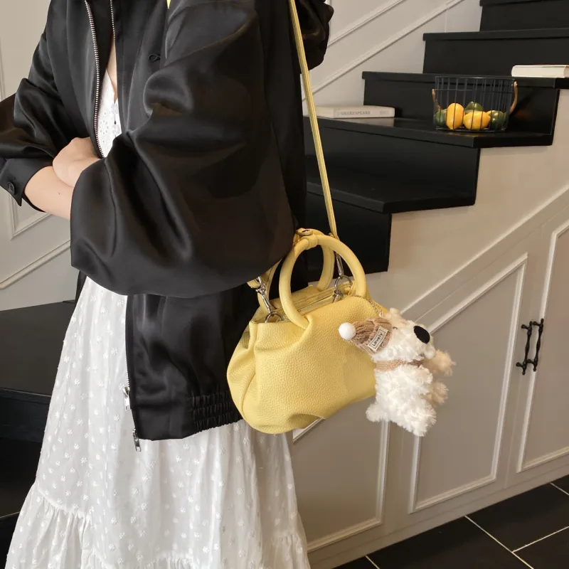 Yalu PU Portable One Shoulder Crossbody Bag Regular Women's Black/Blue/Yellow/White-18