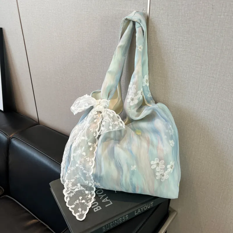 Yalu Chiffon Tote Bag, Shoulder Bag Women's Multicolor-6