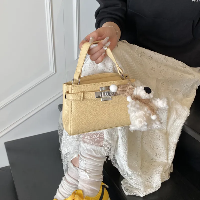Yalu PU Handbag Regular Women's Black/Yellow/Blue/White-11