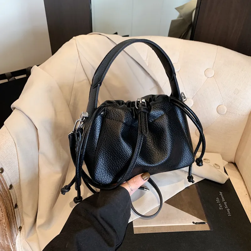 Yalu PU Handbag Regular Women's Black/Yellow/Pink/Light Blue/Ecru-6