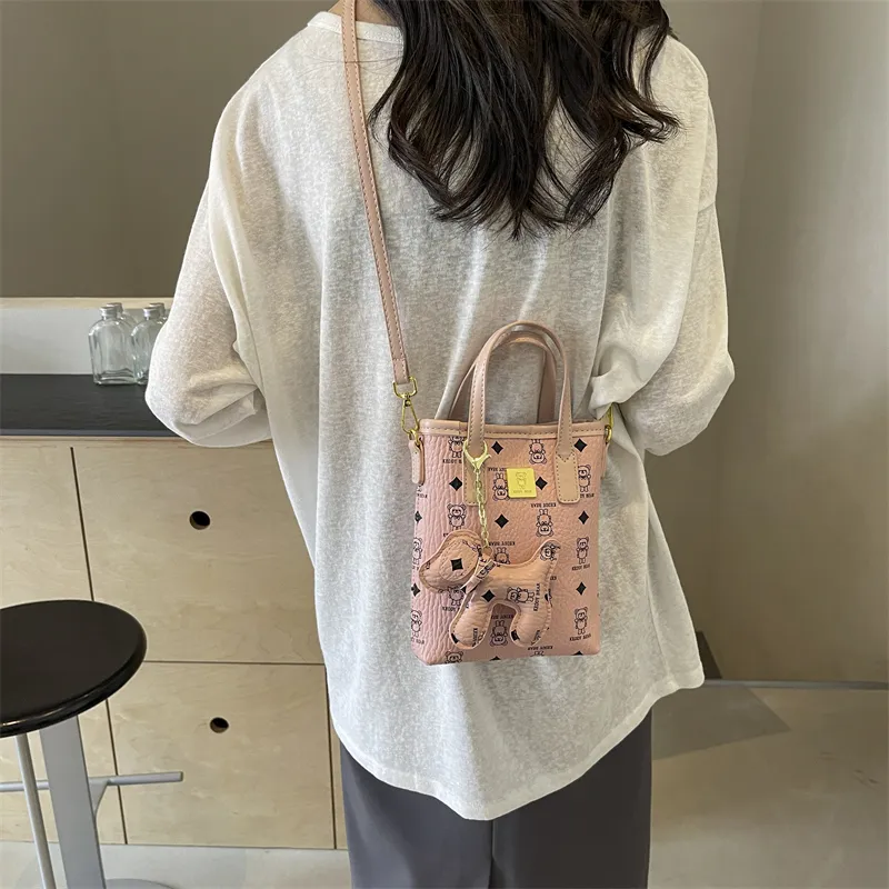 Yalu PU One Shoulder Handbag Women's Ecru/Pink/Brown/Coffee-11