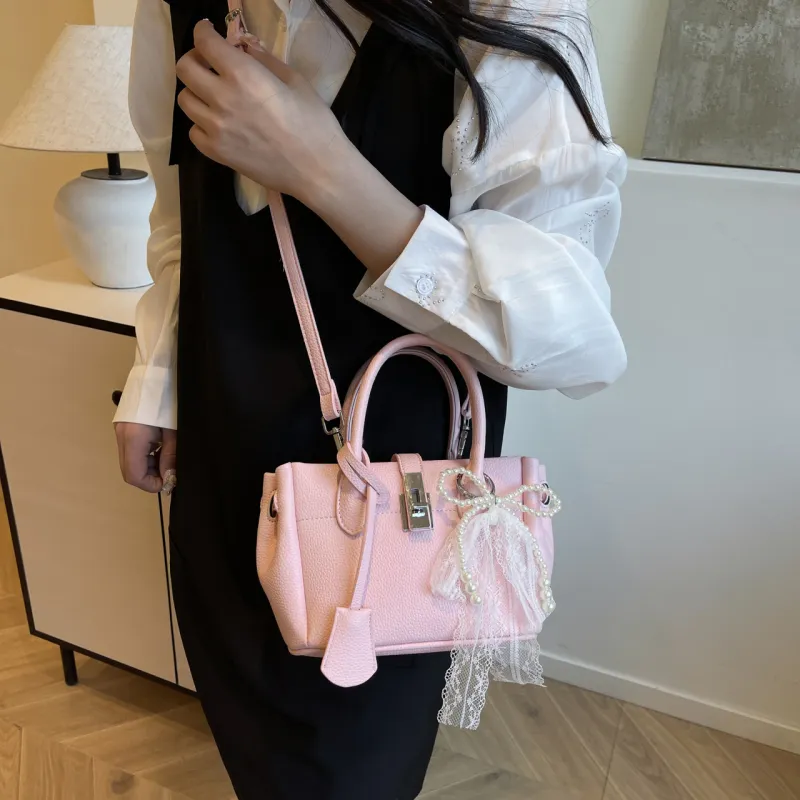 Yalu PU Handbag Women's White/Black/Khaki/Pink-9