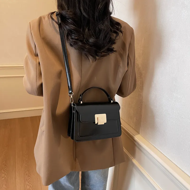 Yalu PU Handbag Women's Black/Ecru/Brown/Blue-5