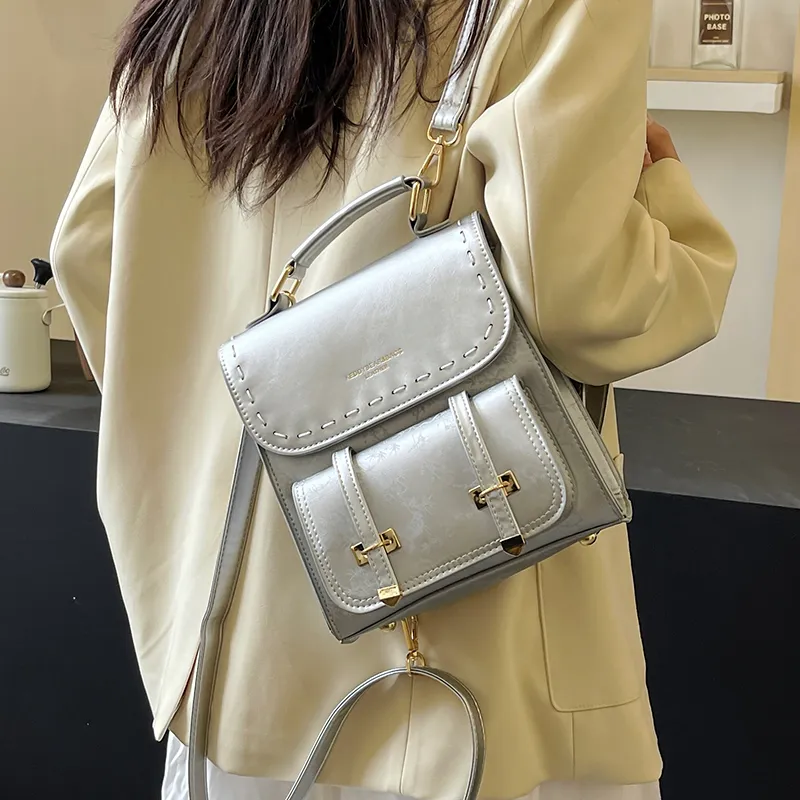 Yalu PU One Shoulder Crossbody Backpack Women's Multicolor-19