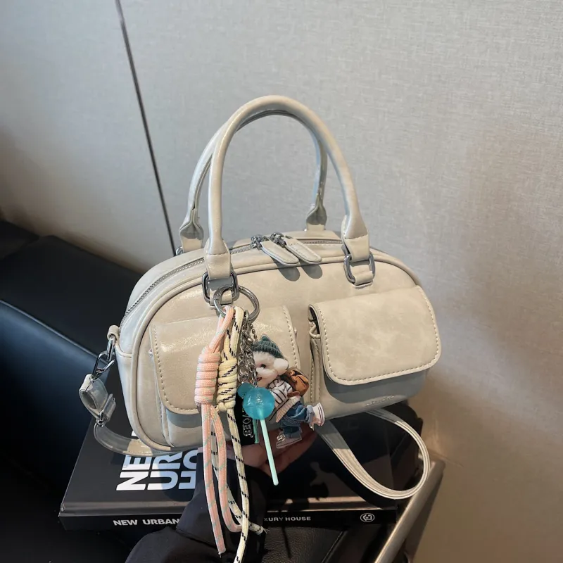 Yalu PU Handbag, Shoulder Bag, Crossbody Bag Regular Women's Pink/Coffee/Beige Gray/Ecru/Black-17