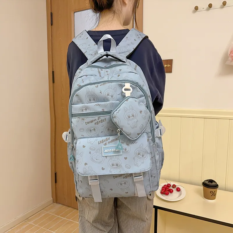 Yalu Nylon Backpack Unisex Multicolor-25