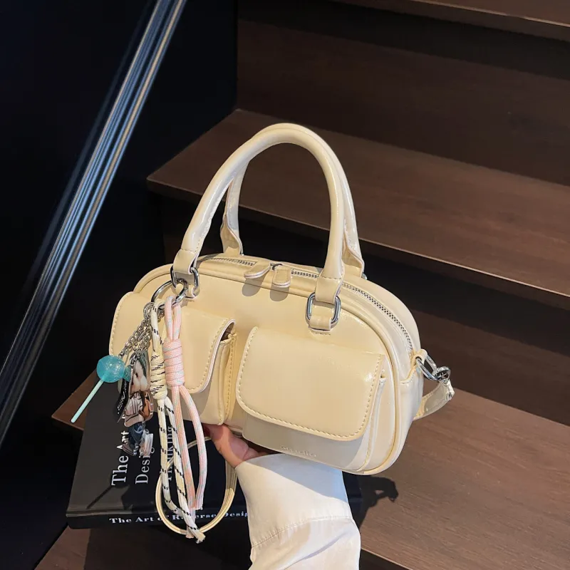 Yalu PU Handbag, Shoulder Bag, Crossbody Bag Regular Women's Pink/Coffee/Beige Gray/Ecru/Black-27