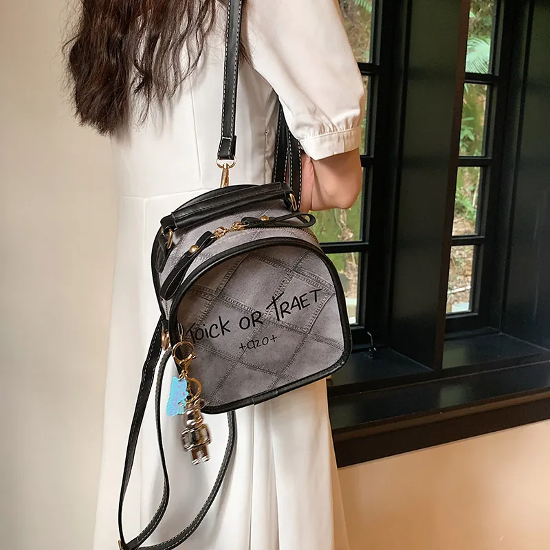 Yalu PU Backpack Women's Black/Blue-5