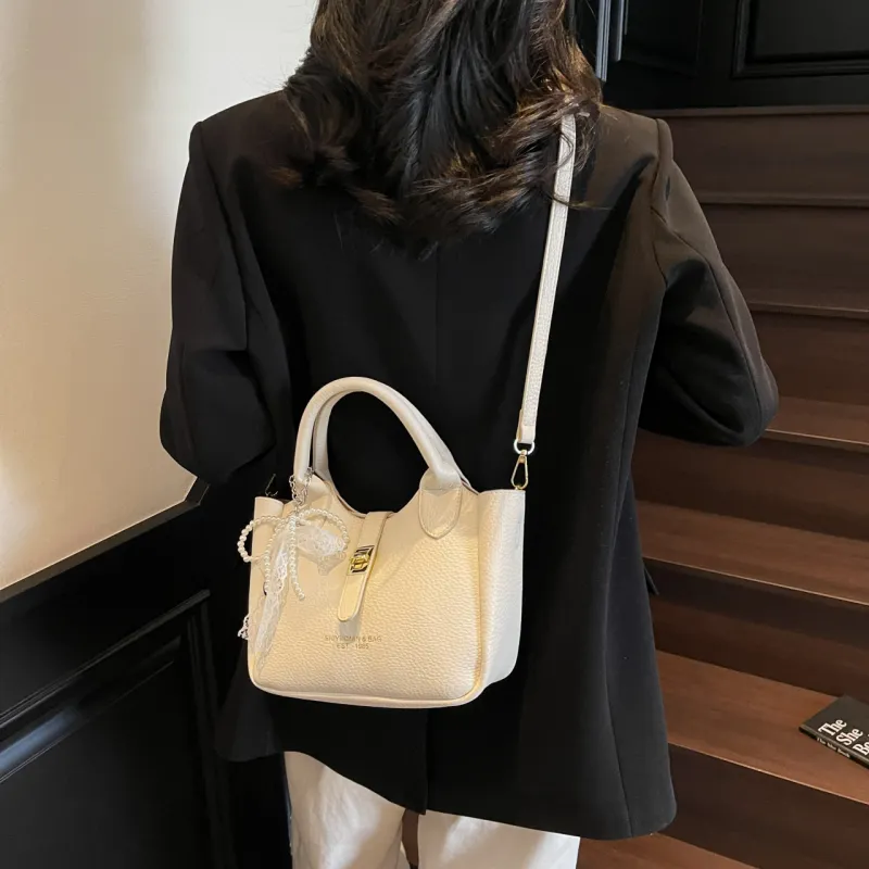 Yalu PU Shoulder Bag, Crossbody Bag, Handbag Women's Black/Ecru/Pink/Blue-12