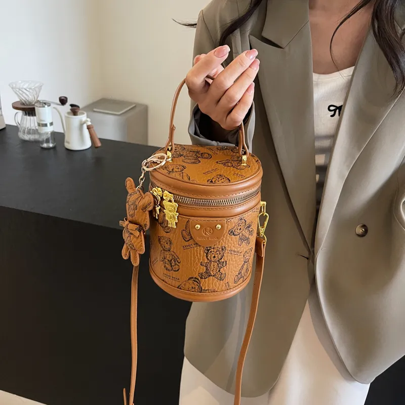 Yalu PU Shoulder Bag, Crossbody Bag, Handbag Women's Black/Ecru/Brown/Pink-20