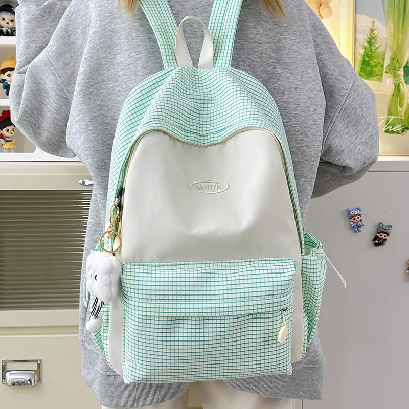 Yalu Nylon Backpack Women's Pink/Blue/Black/Yellow/Green-26