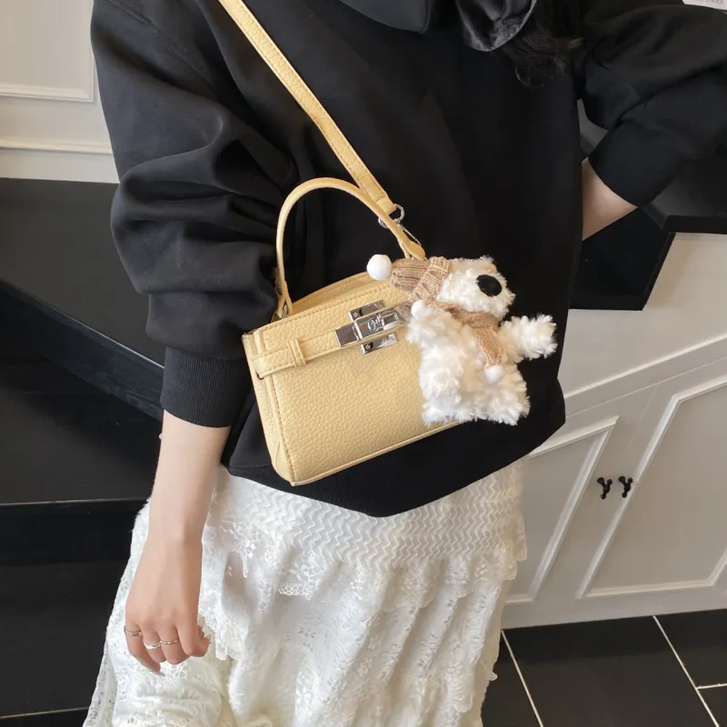 Yalu PU Handbag Regular Women's Black/Yellow/Blue/White-13