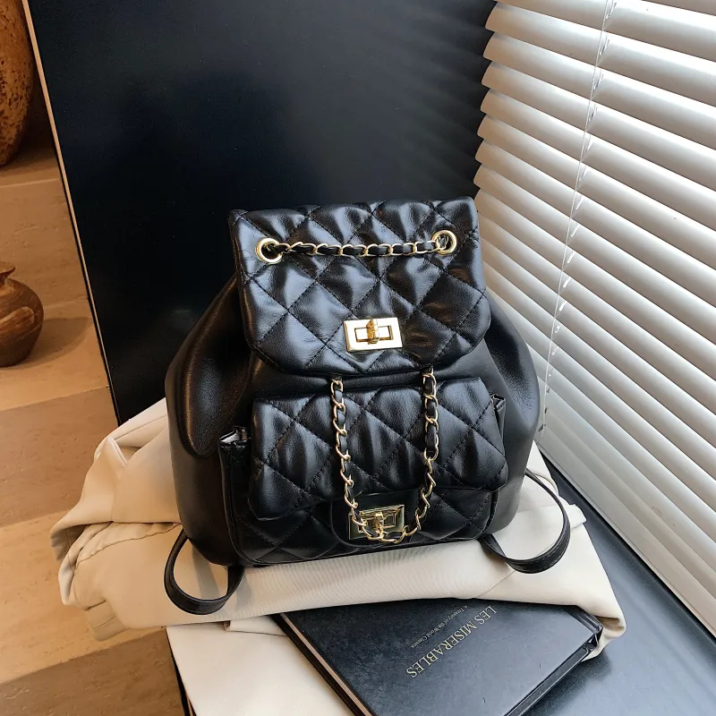 Yalu PU Backpack Regular Women's Black/Pink/Red/White-6