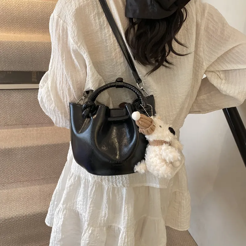 Yalu PU Bucket Bag, Handheld Shoulder Bag, Crossbody Bag, Handbag Regular Women's Multicolor-10