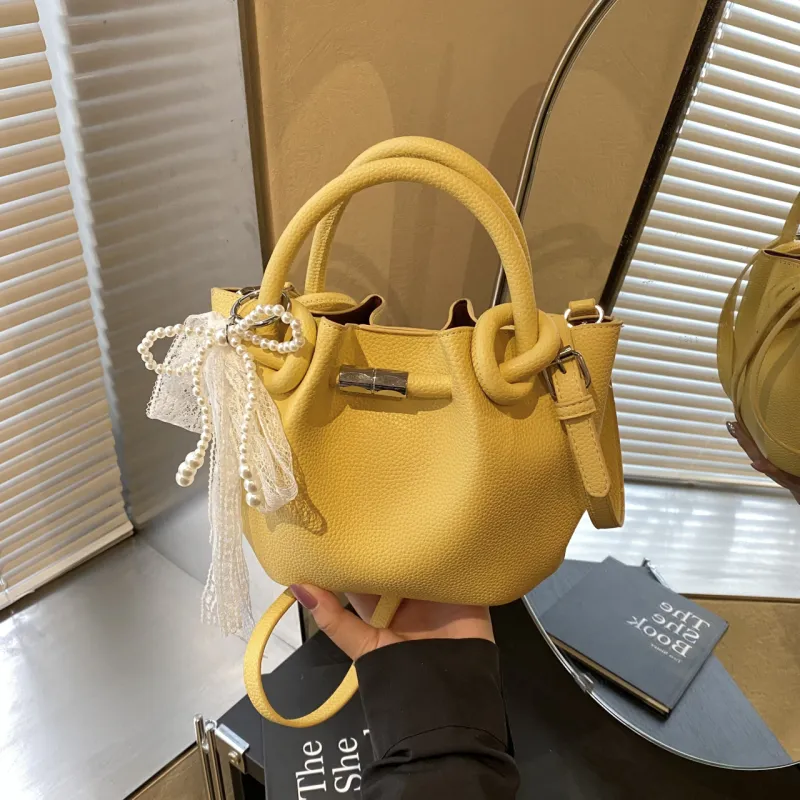 Yalu PU Shoulder Bag, Crossbody Bag, Handbag Women's Black/Yellow/Pink/Light Blue/Ecru-13