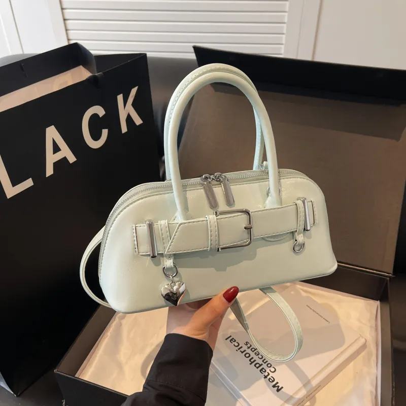 Yalu PU Shoulder Bag, Crossbody Bag, Handbag Women's Black/Ecru/Silver/Pink/Green/Blue-37