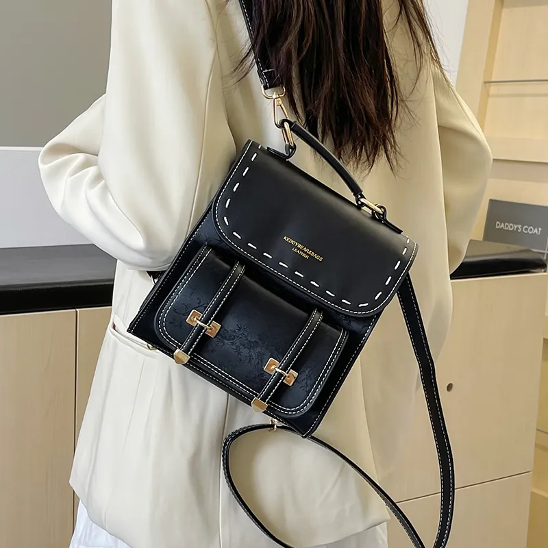 Yalu PU One Shoulder Crossbody Backpack Women's Multicolor-26